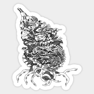 Tentacles Doodle Creature Sticker